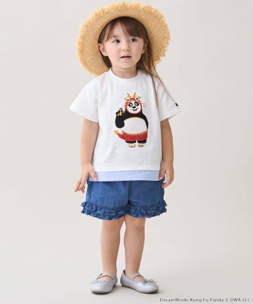 petit main / プティマイン Tシャツ | 【WEB別注】【カンフーパンダ】刺しゅう半袖Tシャツ | 詳細5