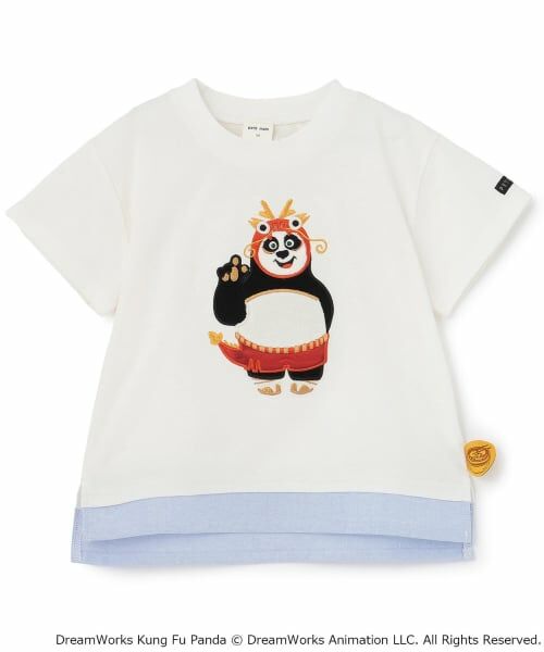petit main / プティマイン Tシャツ | 【WEB別注】【カンフーパンダ】刺しゅう半袖Tシャツ | 詳細6