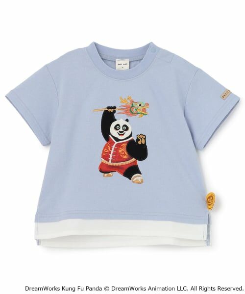 petit main / プティマイン Tシャツ | 【WEB別注】【カンフーパンダ】刺しゅう半袖Tシャツ | 詳細7