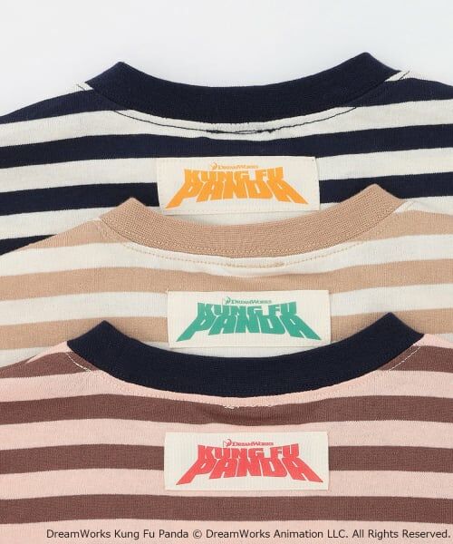 petit main / プティマイン Tシャツ | 【WEB別注】【カンフーパンダ】ボーダー半袖Tシャツ | 詳細11