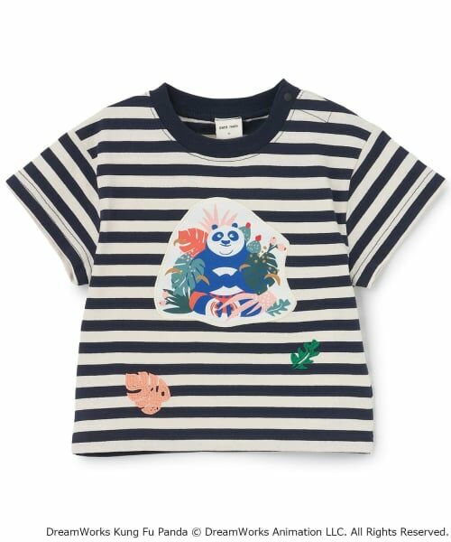 petit main / プティマイン Tシャツ | 【WEB別注】【カンフーパンダ】ボーダー半袖Tシャツ | 詳細4