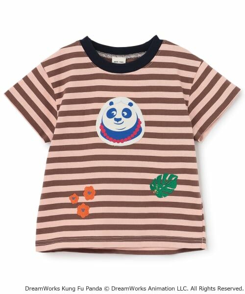 petit main / プティマイン Tシャツ | 【WEB別注】【カンフーパンダ】ボーダー半袖Tシャツ | 詳細5