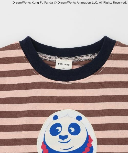 petit main / プティマイン Tシャツ | 【WEB別注】【カンフーパンダ】ボーダー半袖Tシャツ | 詳細7