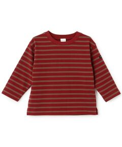 petit main / プティマイン Tシャツ | 【防汚加工】ボーダー長袖Tシャツ