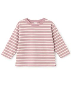 petit main / プティマイン Tシャツ | 【防汚加工】ボーダー長袖Tシャツ