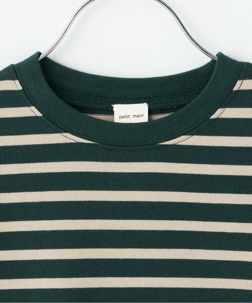 petit main / プティマイン Tシャツ | 【防汚加工】ボーダー長袖Tシャツ | 詳細2