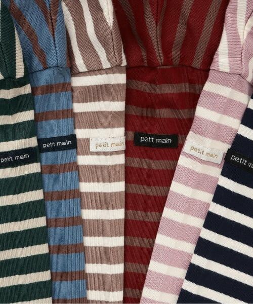 petit main / プティマイン Tシャツ | 【防汚加工】ボーダー長袖Tシャツ | 詳細5