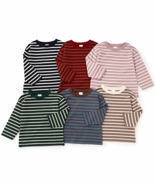 petit main / プティマイン Tシャツ | 【防汚加工】ボーダー長袖Tシャツ | 詳細7