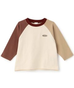 petit main / プティマイン Tシャツ | 【予約商品】【防汚加工】配色ラグラン長袖Tシャツ