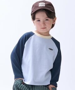 petit main / プティマイン Tシャツ | 【予約商品】【防汚加工】配色ラグラン長袖Tシャツ