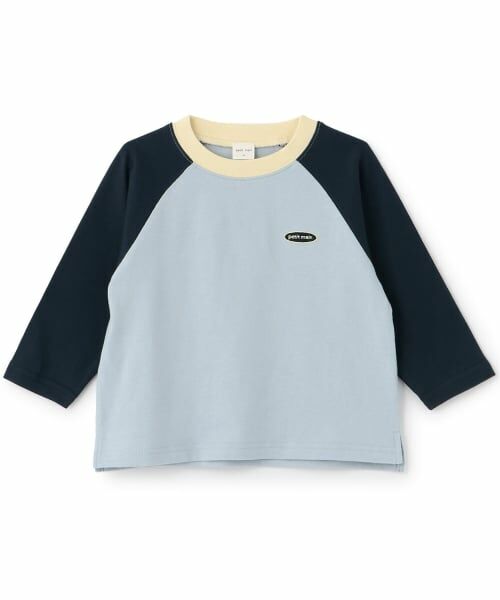 petit main / プティマイン Tシャツ | 【予約商品】【防汚加工】配色ラグラン長袖Tシャツ | 詳細4