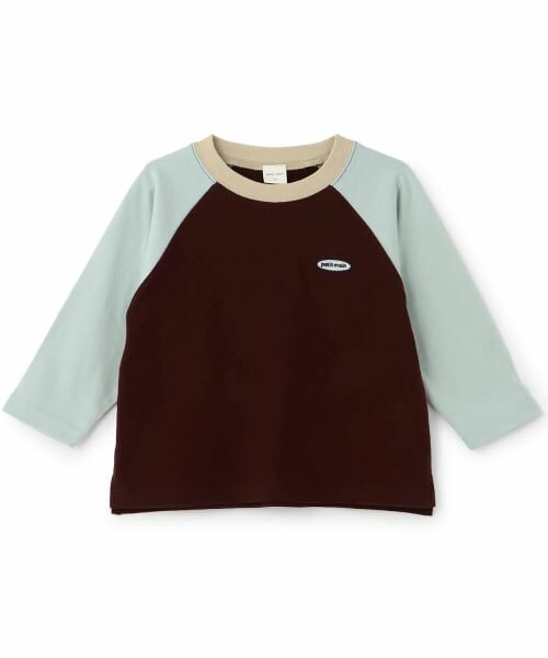 petit main / プティマイン Tシャツ | 【予約商品】【防汚加工】配色ラグラン長袖Tシャツ | 詳細5