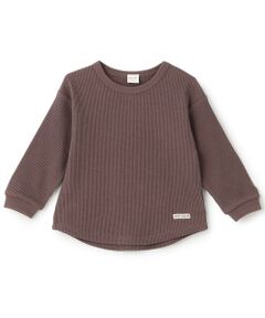 petit main / プティマイン Tシャツ | 【防汚加工】ワッフル長袖Tシャツ
