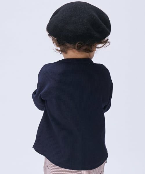 petit main / プティマイン Tシャツ | 【防汚加工】ワッフル長袖Tシャツ | 詳細1