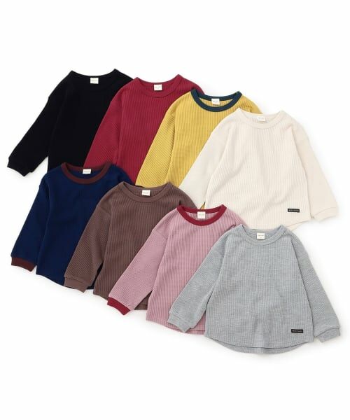 petit main / プティマイン Tシャツ | 【防汚加工】ワッフル長袖Tシャツ | 詳細10