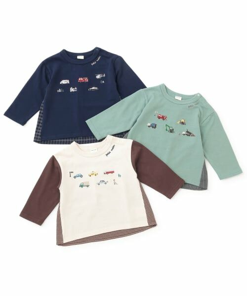 petit main / プティマイン Tシャツ | 【予約商品】働くクルマ刺しゅう長袖Tシャツ | 詳細11