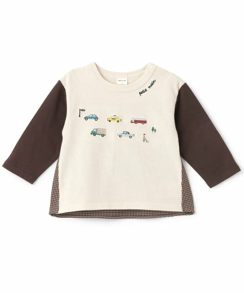 petit main / プティマイン Tシャツ | 【予約商品】働くクルマ刺しゅう長袖Tシャツ | 詳細3