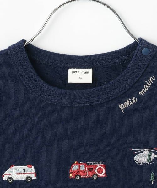petit main / プティマイン Tシャツ | 【予約商品】働くクルマ刺しゅう長袖Tシャツ | 詳細7