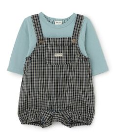 petit main / プティマイン ベビー・キッズウエア | チェックサロペットセット