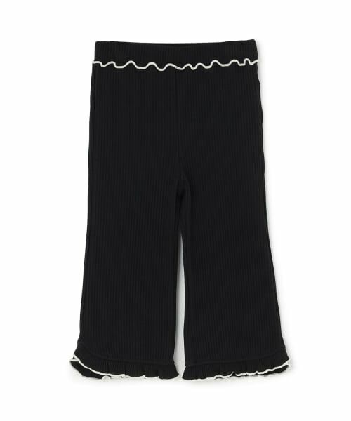 petit main / プティマイン その他パンツ | メローフリルフレアパンツ(チャコール)