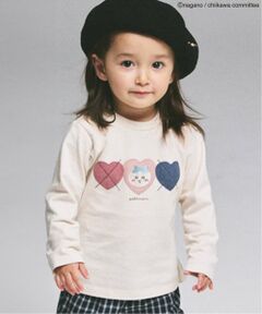 petit main / プティマイン Tシャツ | 【アニメちいかわ】アーガイル長袖Tシャツ
