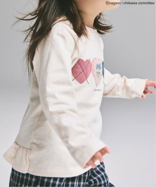 petit main / プティマイン Tシャツ | 【アニメちいかわ】アーガイル長袖Tシャツ | 詳細1
