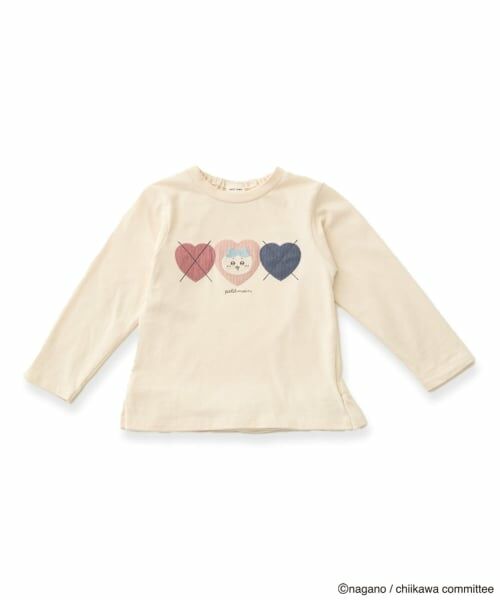 petit main / プティマイン Tシャツ | 【アニメちいかわ】アーガイル長袖Tシャツ | 詳細4