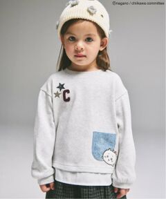 petit main / プティマイン Tシャツ | 【アニメちいかわ】星ロゴアップリケポケットTシャツ