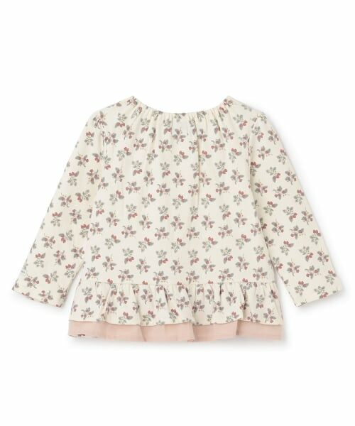 petit main / プティマイン Tシャツ | 【オーガニック】ペプラム長袖T | 詳細1