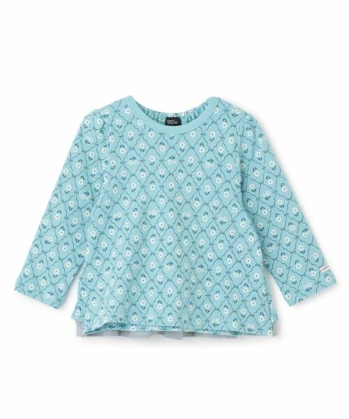 petit main / プティマイン Tシャツ | 【オーガニック】ペプラム長袖T(ターコ)