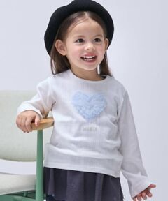 petit main / プティマイン Tシャツ | ハート/アニマルモチーフ長袖Tシャツ