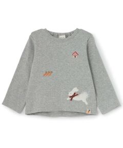 petit main / プティマイン Tシャツ | ハート/アニマルモチーフ長袖Tシャツ
