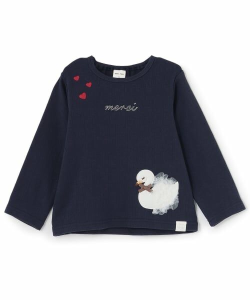 petit main / プティマイン Tシャツ | ハート/アニマルモチーフ長袖Tシャツ | 詳細4