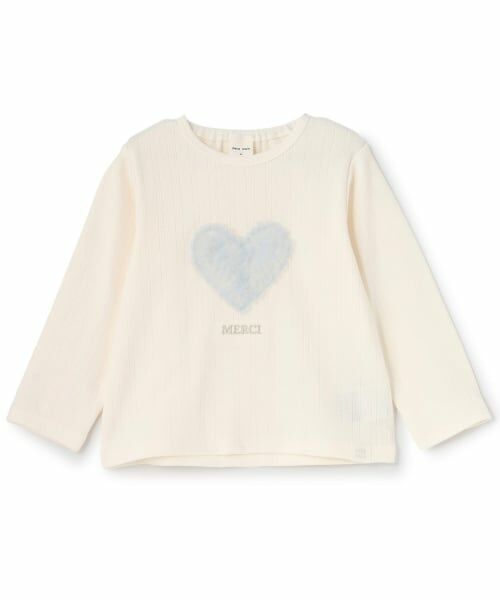 petit main / プティマイン Tシャツ | ハート/アニマルモチーフ長袖Tシャツ | 詳細5