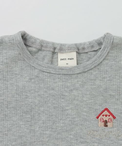 petit main / プティマイン Tシャツ | ハート/アニマルモチーフ長袖Tシャツ | 詳細7
