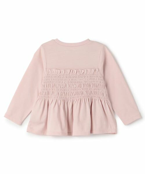 petit main / プティマイン Tシャツ | 【リンク】シャーリングペプラム長袖Tシャツ | 詳細6