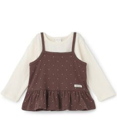 petit main / プティマイン キャミソール・チューブトップ | レイヤードペプラムキャミセット