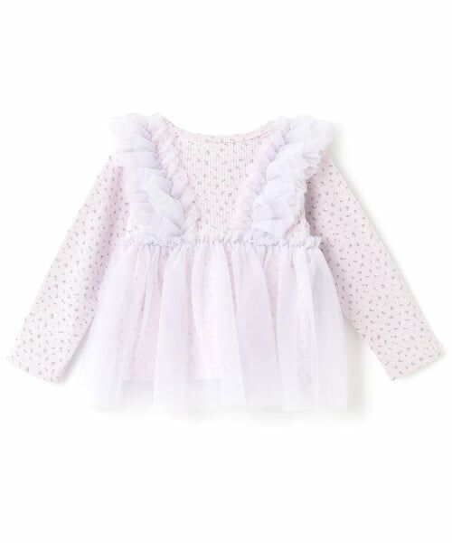 petit main / プティマイン Tシャツ | 【予約商品】【リンク】チュールドッキングトップス | 詳細1