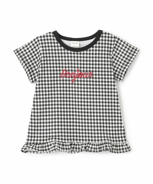 petit main / プティマイン Tシャツ | 【プティプラ】GIRLS 半袖Tシャツ(黒)