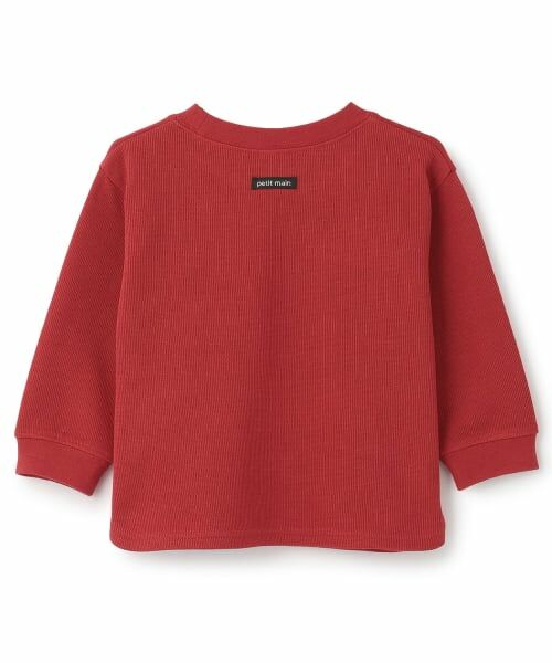 petit main / プティマイン Tシャツ | 【予約商品】車アップリケダブルフェエイス長袖Tシャツ | 詳細2