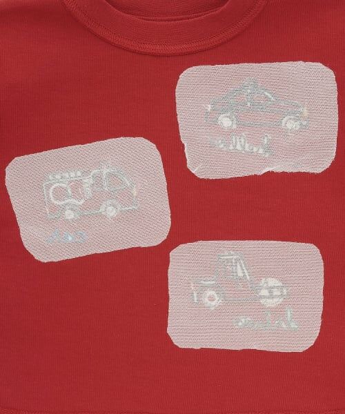 petit main / プティマイン Tシャツ | 【予約商品】車アップリケダブルフェエイス長袖Tシャツ | 詳細4