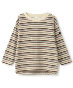 petit main / プティマイン Tシャツ | マルチボーダーテレコ長袖Tシャツ