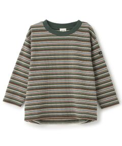 petit main / プティマイン Tシャツ | マルチボーダーテレコ長袖Tシャツ