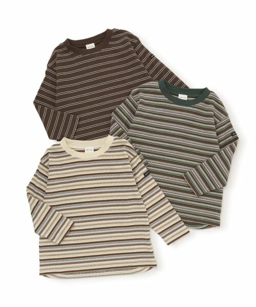petit main / プティマイン Tシャツ | マルチボーダーテレコ長袖Tシャツ | 詳細8