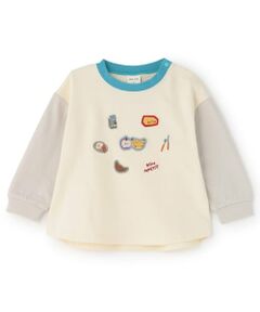 petit main / プティマイン Tシャツ | 【予約商品】アソート刺しゅうワッペン長袖Tシャツ