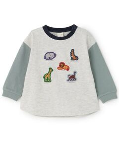 petit main / プティマイン Tシャツ | 【予約商品】アソート刺しゅうワッペン長袖Tシャツ