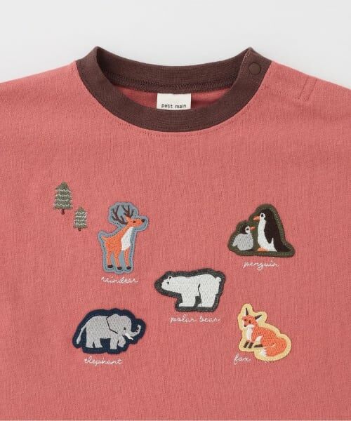 petit main / プティマイン Tシャツ | 【予約商品】アソート刺しゅうワッペン長袖Tシャツ | 詳細2