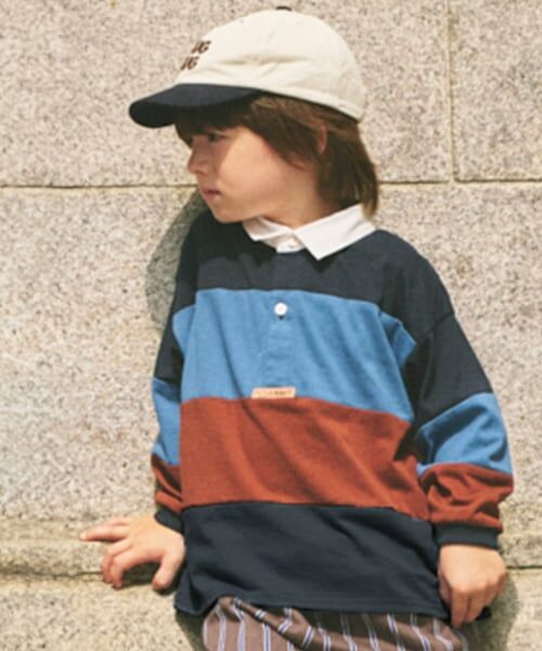 petit main / プティマイン Tシャツ | 【予約商品】切り替えラガー長袖Tシャツ | 詳細1