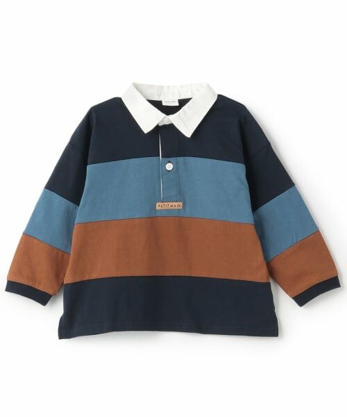 petit main / プティマイン Tシャツ | 【予約商品】切り替えラガー長袖Tシャツ(マルチ)