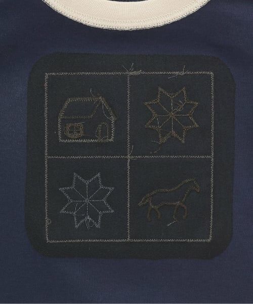 petit main / プティマイン Tシャツ | 【予約商品】パッチワーク長袖Tシャツ | 詳細3